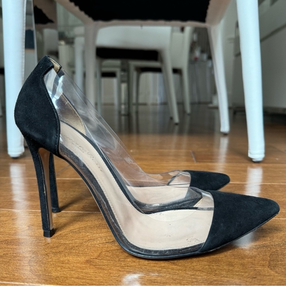 Gianvito Rossi Black and Clear Heels - Picture 2 of 5